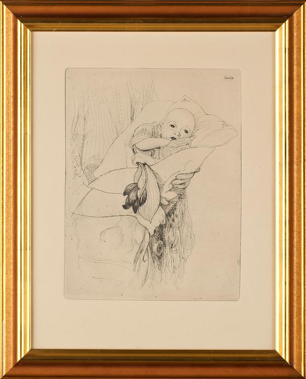 CARL LARSSON, efter, etsning, osignerad.