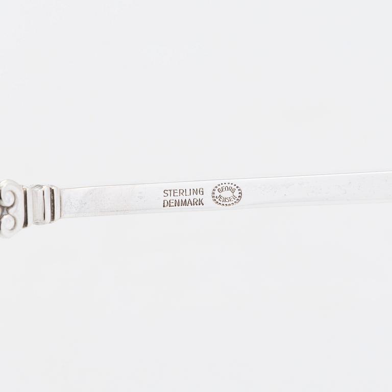 Johan Rohde, cocktailsked, "Konge/Acorn", sterlingsilver, Georg Jensen, Danmark efter 1945.