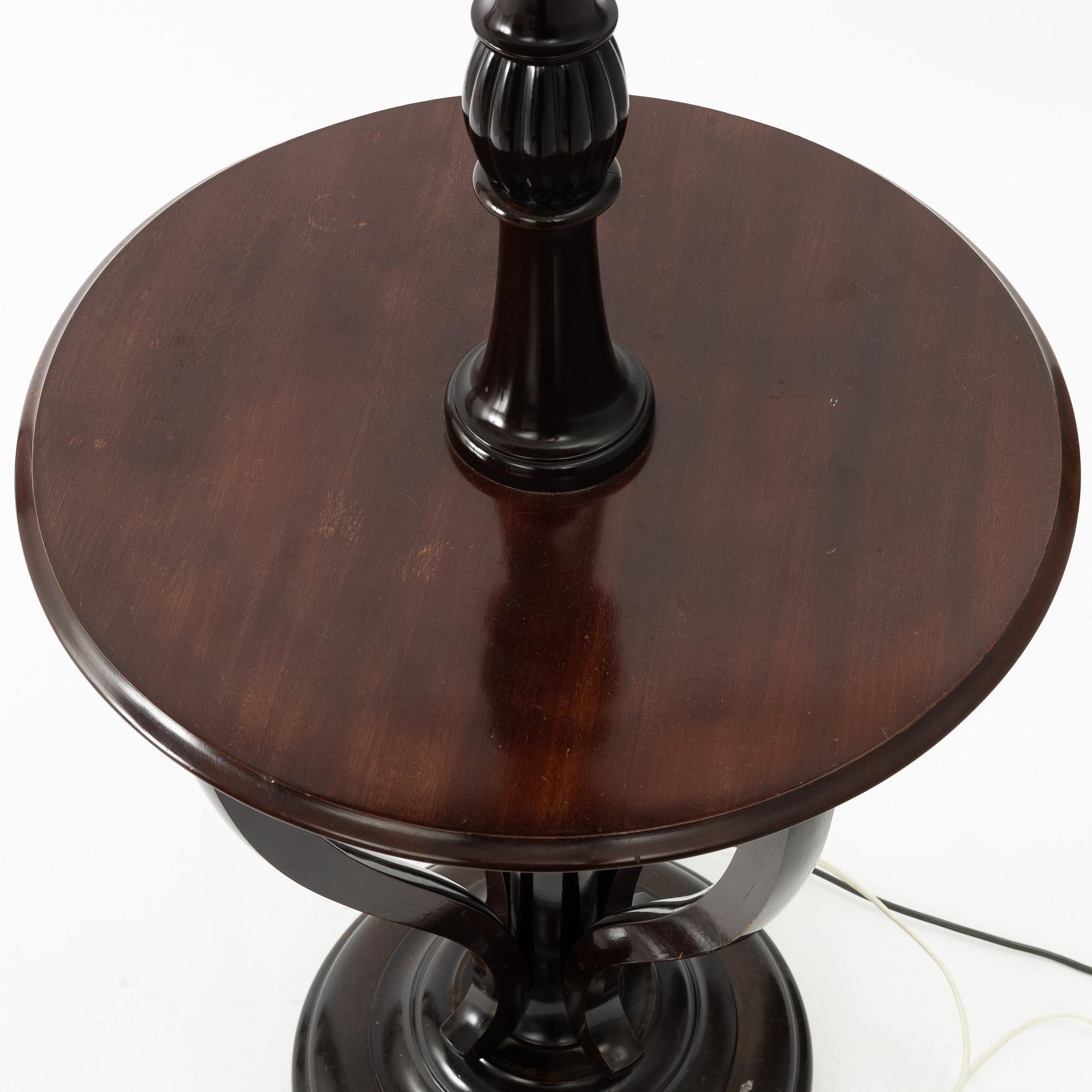 Side table with lamp, first half of the 20th century.