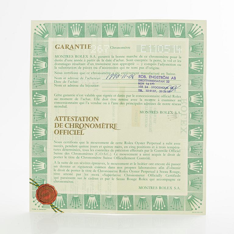 Rolex, Datejust, "Blue Diamond Vignette Dial", ca 1990.