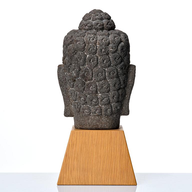 A Borobodur style Head of Buddha, Java.