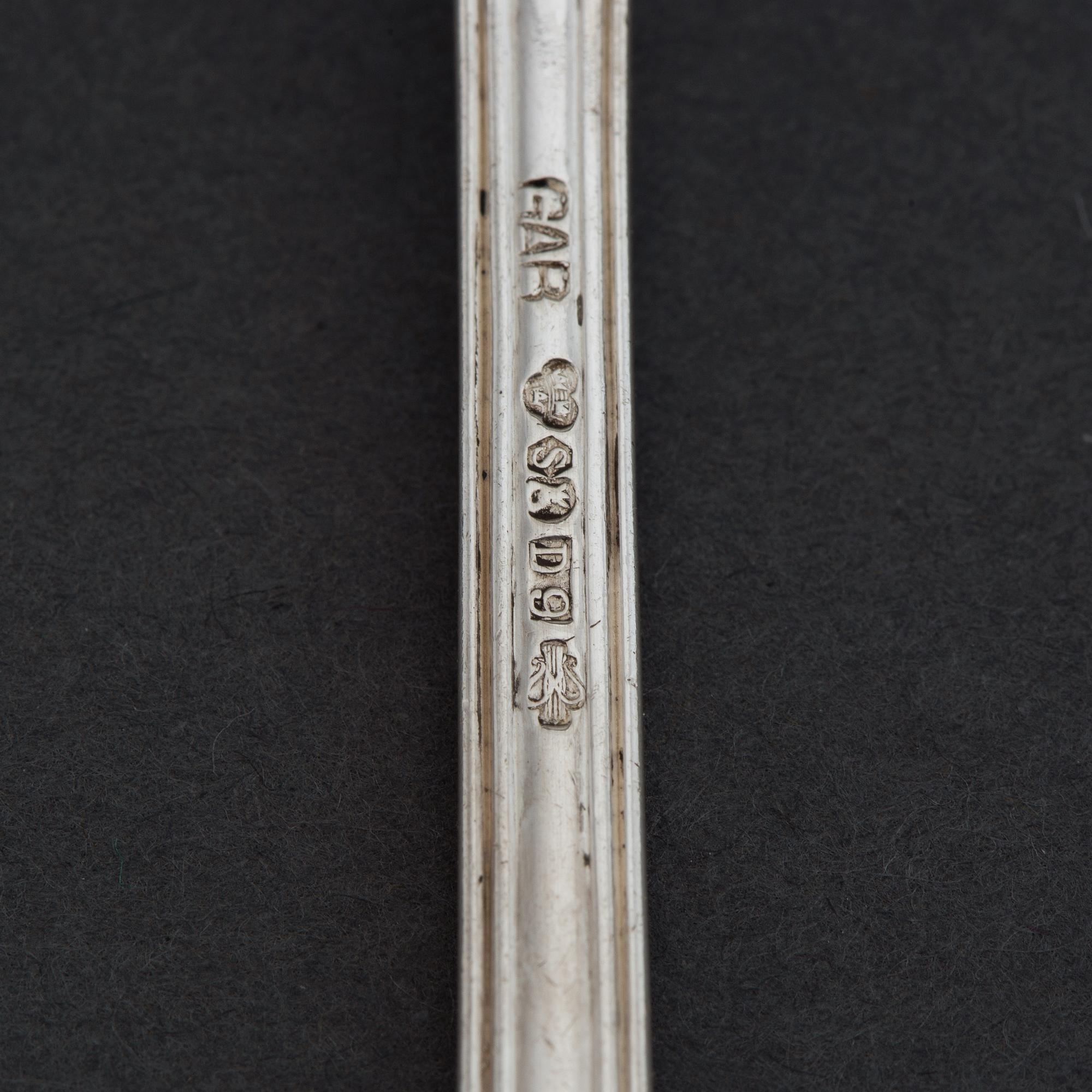 GAB, bestick, 24 delar, silver, modell Olga, bl a Stockholm 1955.