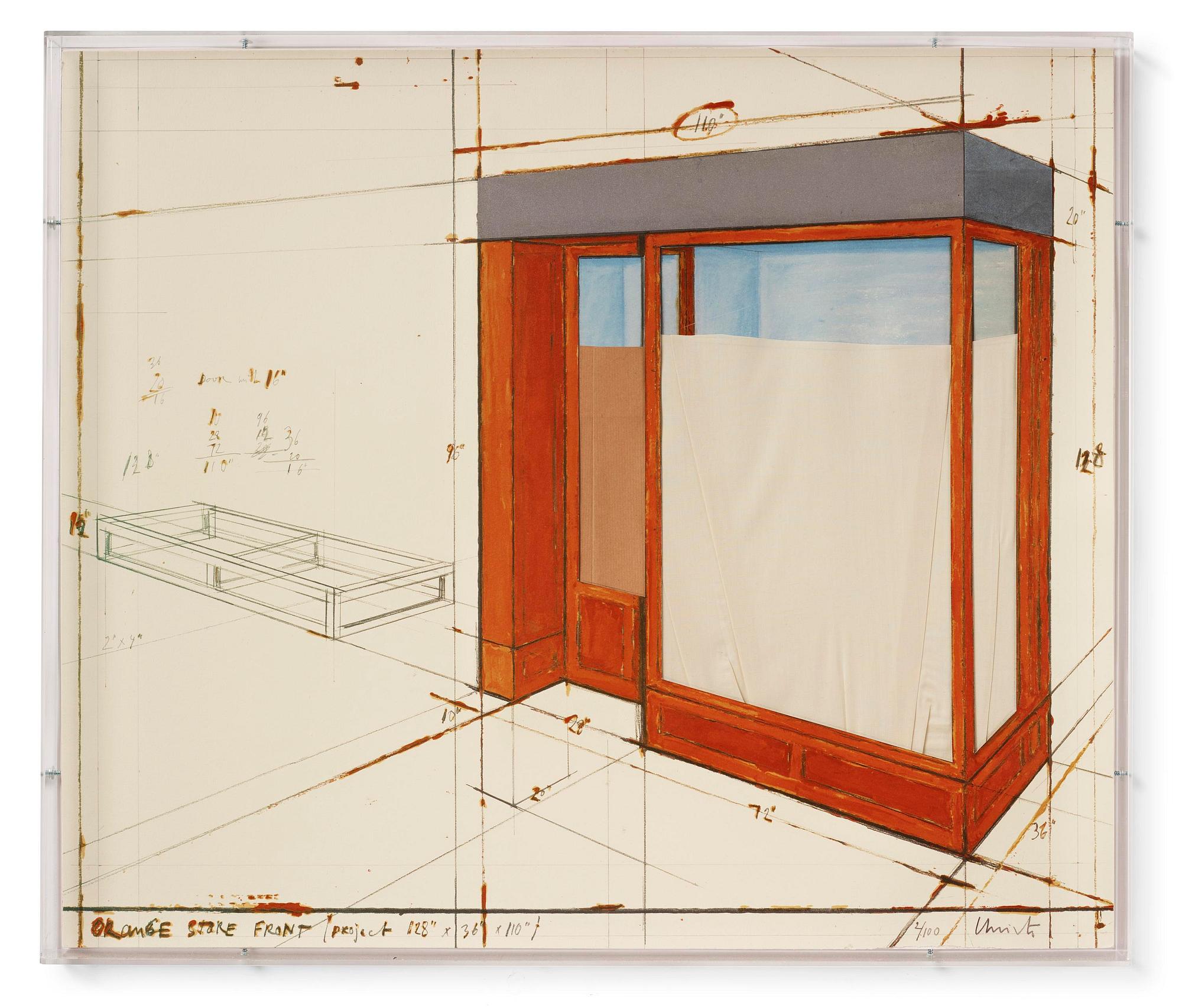 Christo Vladimirov Javacheff, "Orange Store Front, Project".