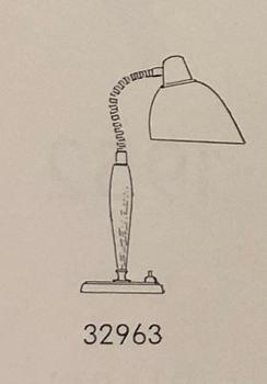 Bertil Brisborg, bordslampa, modell "32963", Nordiska Kompaniet 1950-tal.