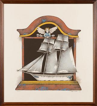 RAIMO KANERVA, serigraphs, set of 4, signed, dated -79 and numbered.