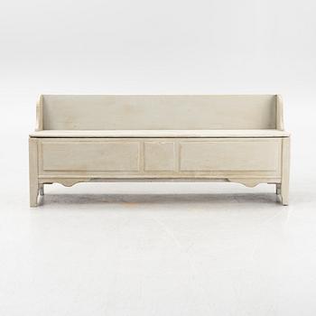 A painted sofa, 19th Century.