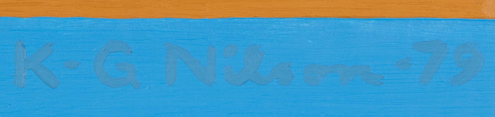 KG Nilson, olja på pannå, signerad och daterad -79.