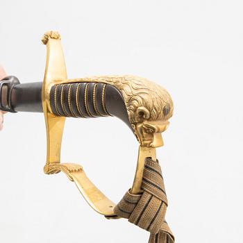 Sabel, svensk, m/1899 för infanteriofficer, med balja.