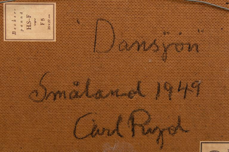 CARL RYD, oil on panel signed and dated 49.