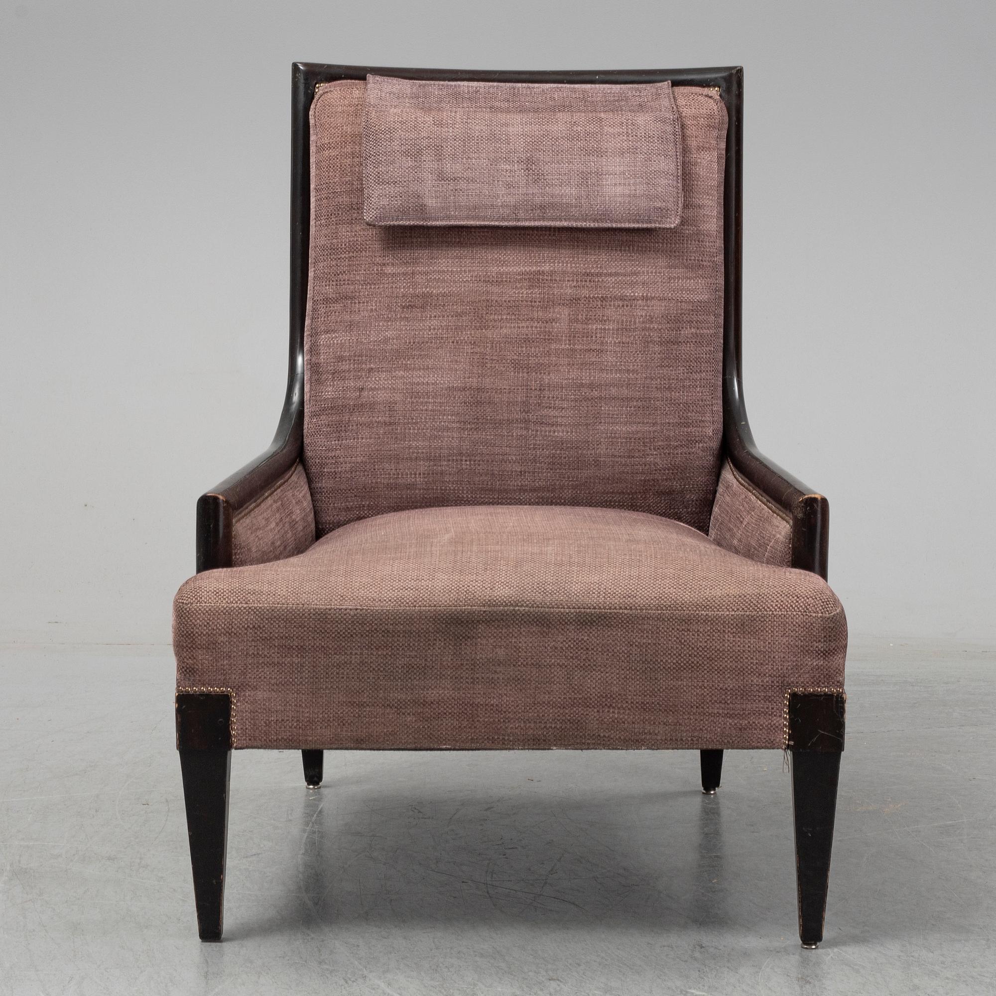 A mid 20th century easy chair, from the "Cadierbaren" Grand Hotel, Stockholm.