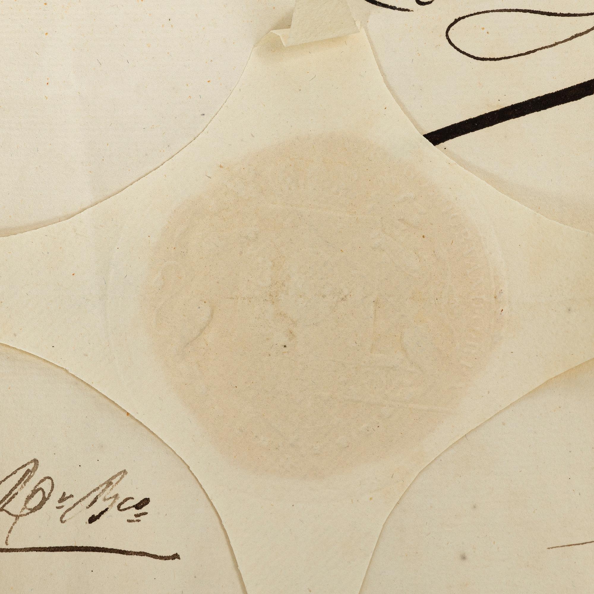 Kungligt brev, signerat Carl XIV Johan, 1831.