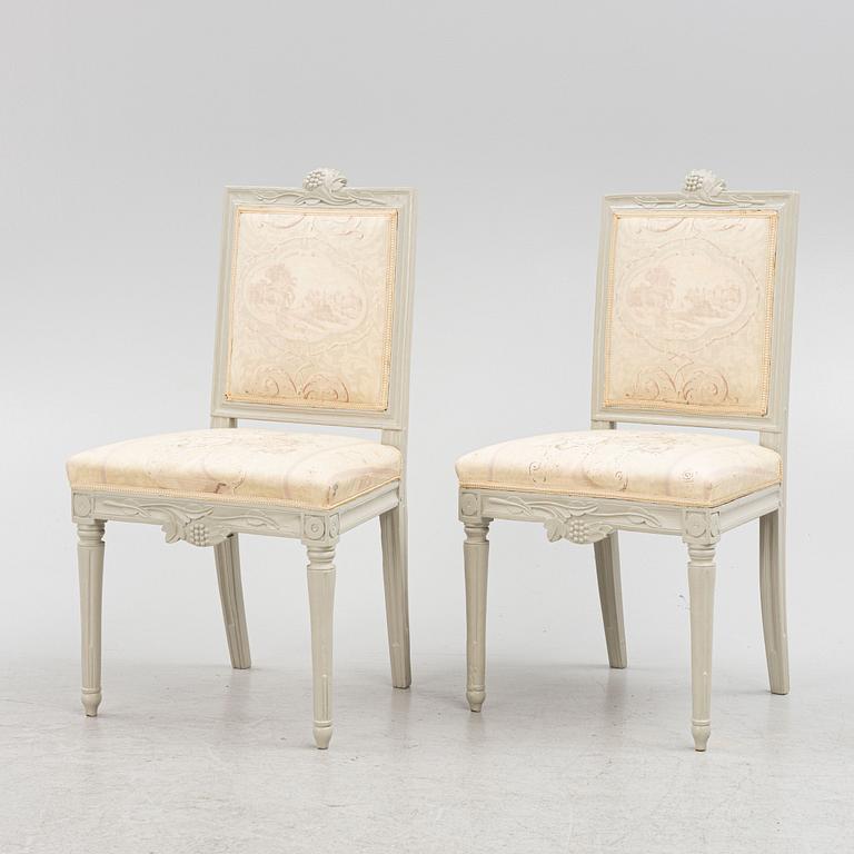 Stolar, fem stycken, Lindome, 1700-talets slut, Sengustavianska.