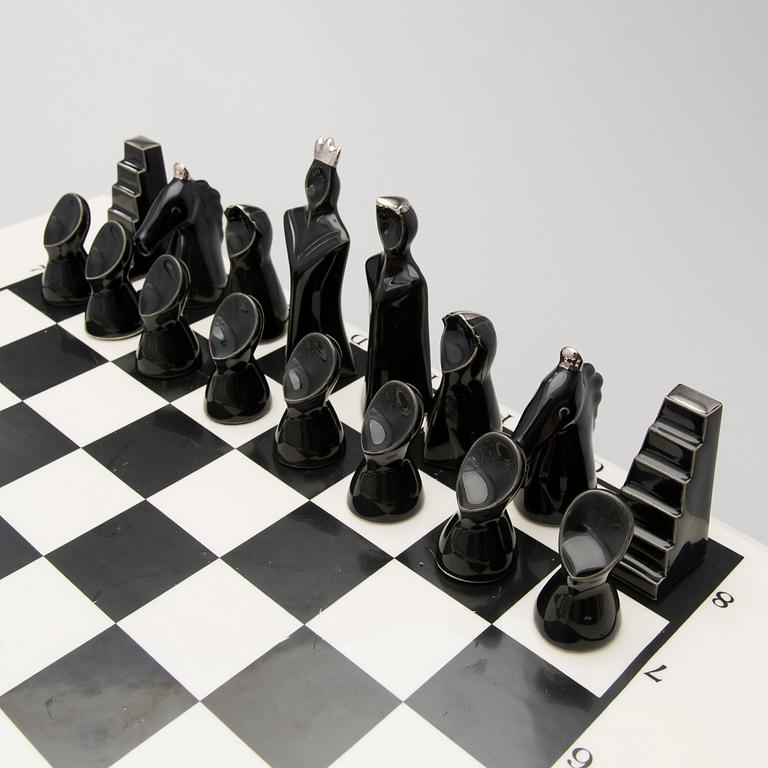 A CHESS SET, signed Pauli Partanen, Arabia Finland.