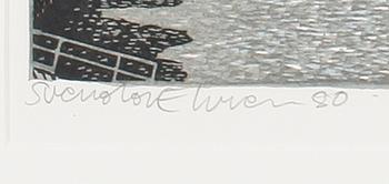 SVENOLOV EHRÉN, färglitografi, signerad, daterad -80 och numrerad V/XXX, HC.