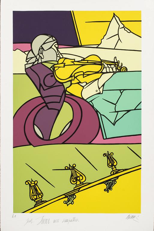 VALERIO ADAMI, serigraph, signed and numbered H.C.