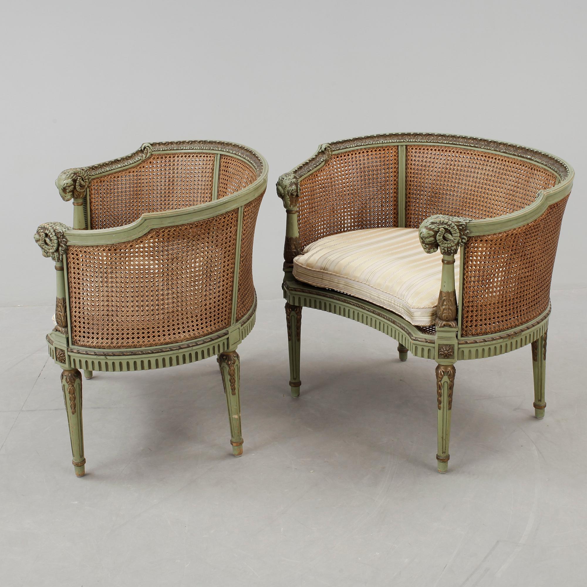 FÅTÖLJER, Louis XVI-stil, 1900-tal.