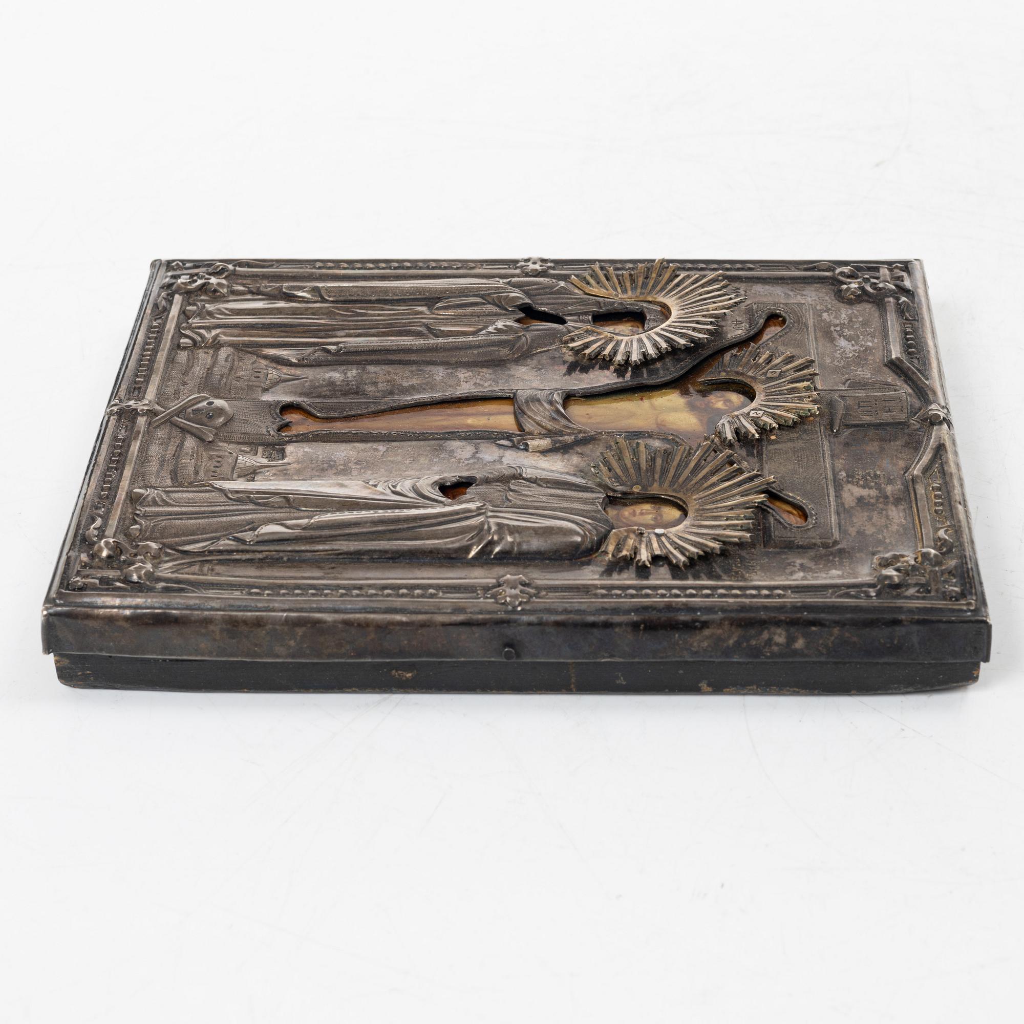 Icon with a silver oklad, Kiev 1865.