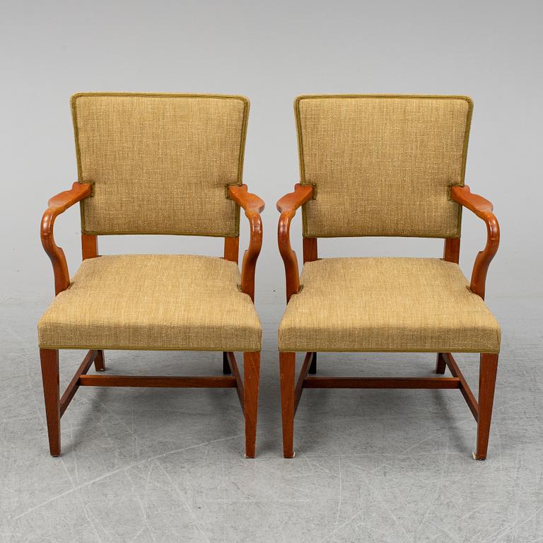 A pair of armchairs.