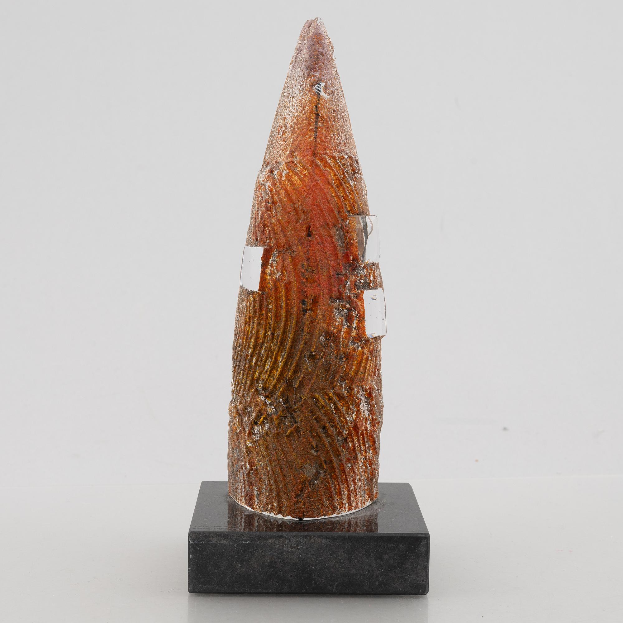 Bertil Vallien, an 'Orbit' glass sculpture, Kosta Boda.