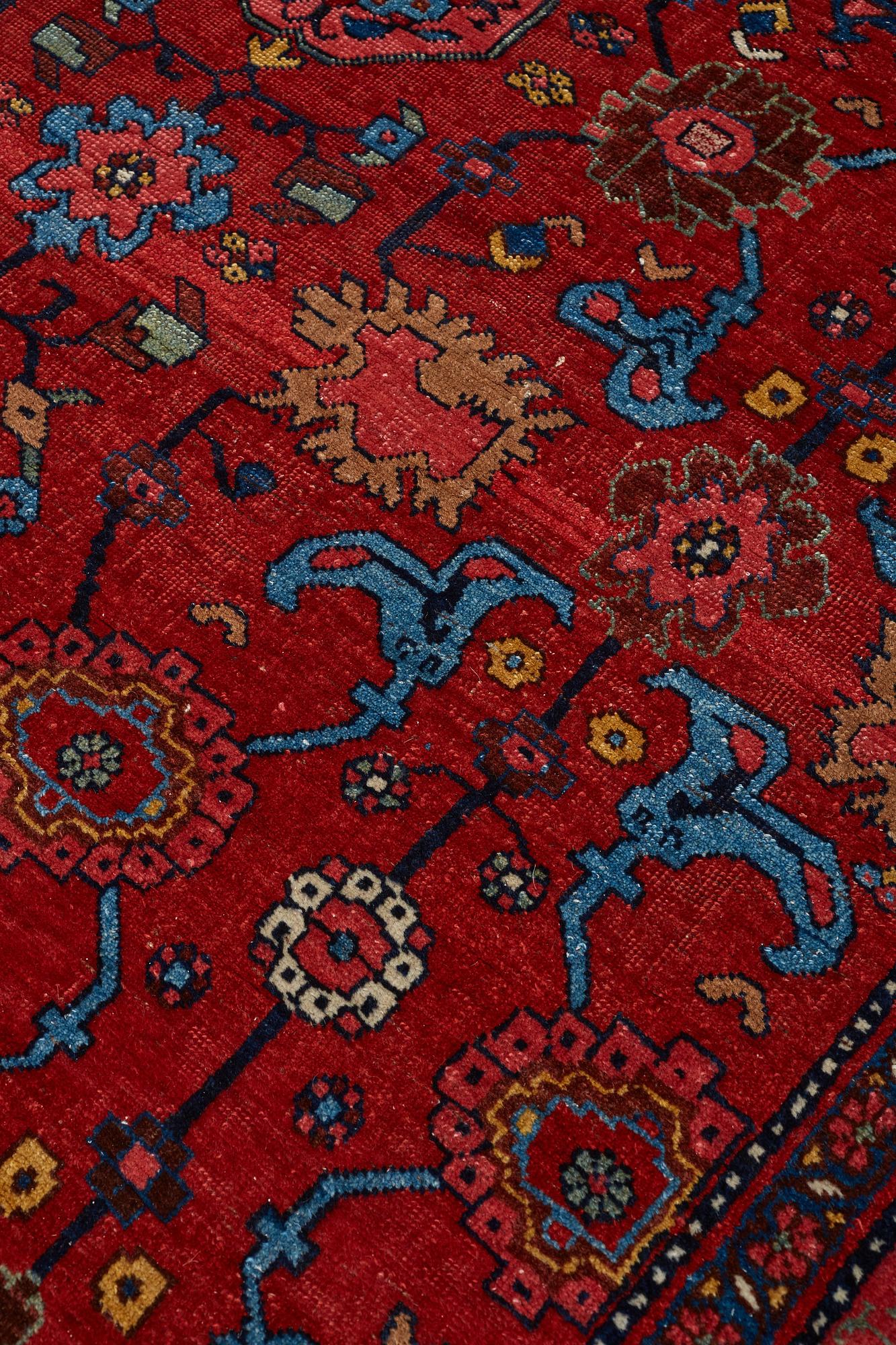 MATTA, semiantik Bidjar, ca 203 x 144,5 cm (samt kortsidorna med 2,5 respektive 3 cm slätväv).
