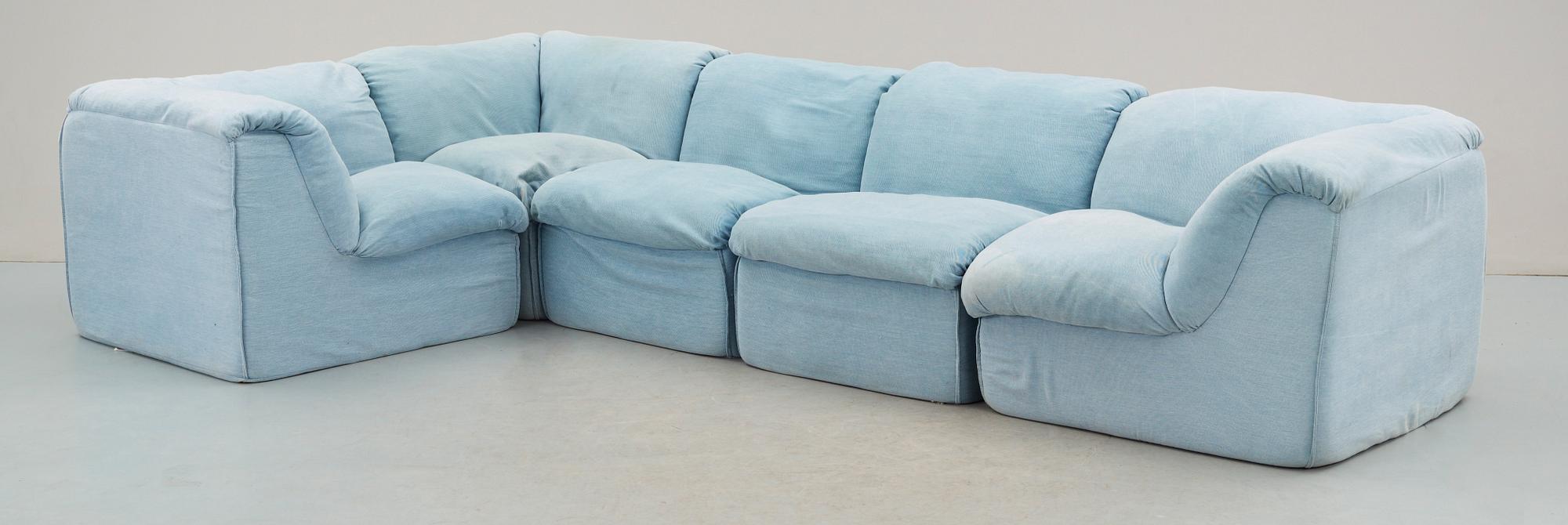 MODULSOFFA / SOFFA, 5 delar, Möbelmontage, Sverige, 1900-talets slut.