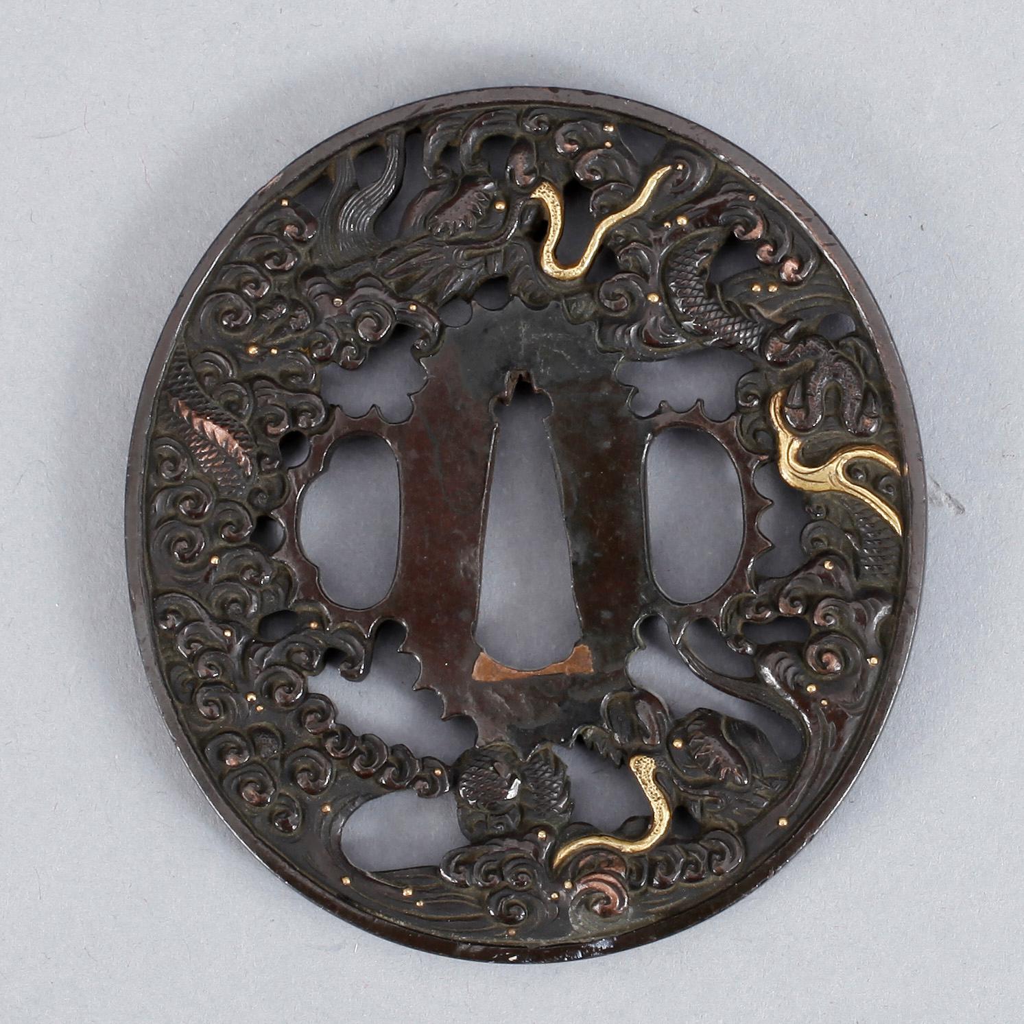 TSUBA, brons, Japan.