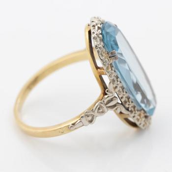 Ring, 14K gold with synthetic blue spinel.