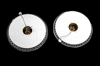 TAKPLAFONDER, ett par, Carl Fagerlund, Orrefors.