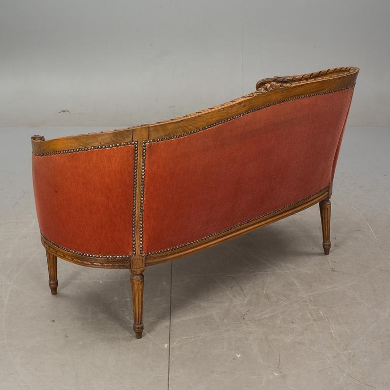 SALONGSMÖBLEMANG, 3 delar, gustaviansk stil, 1900-talets början.
