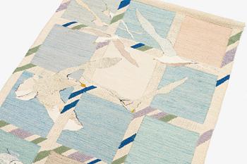 Cecilia Andersson, a tapestry, 'Att fångas i flykten', flat weave, c. 150 x 112 cm, signed CA.