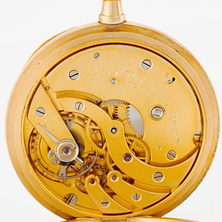 Patek Philippe & Cie, ca 1920. <b>Case size:</b> 48 mm
<b>Material:</b> 18K gold, inner c...