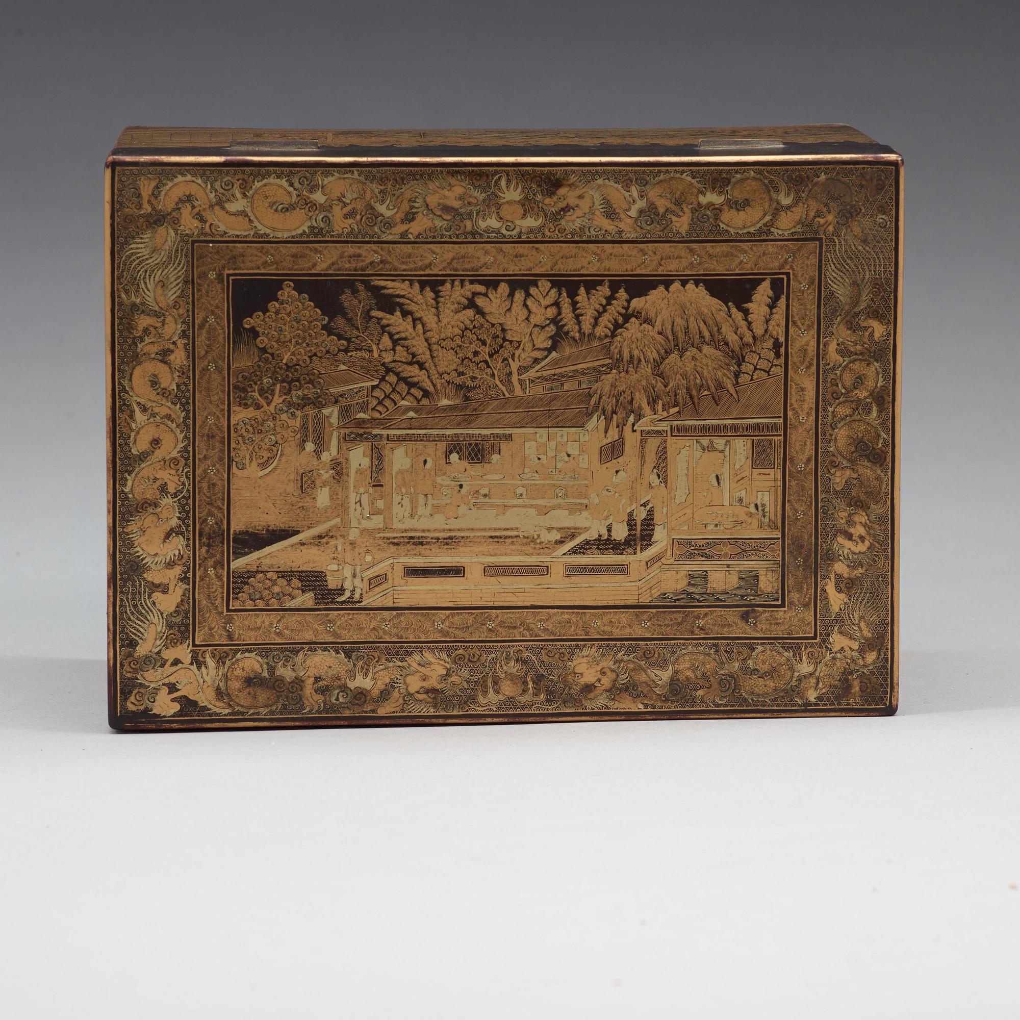 SKRIN, lack. Kanton, Qingdynastin, 1800-tal.