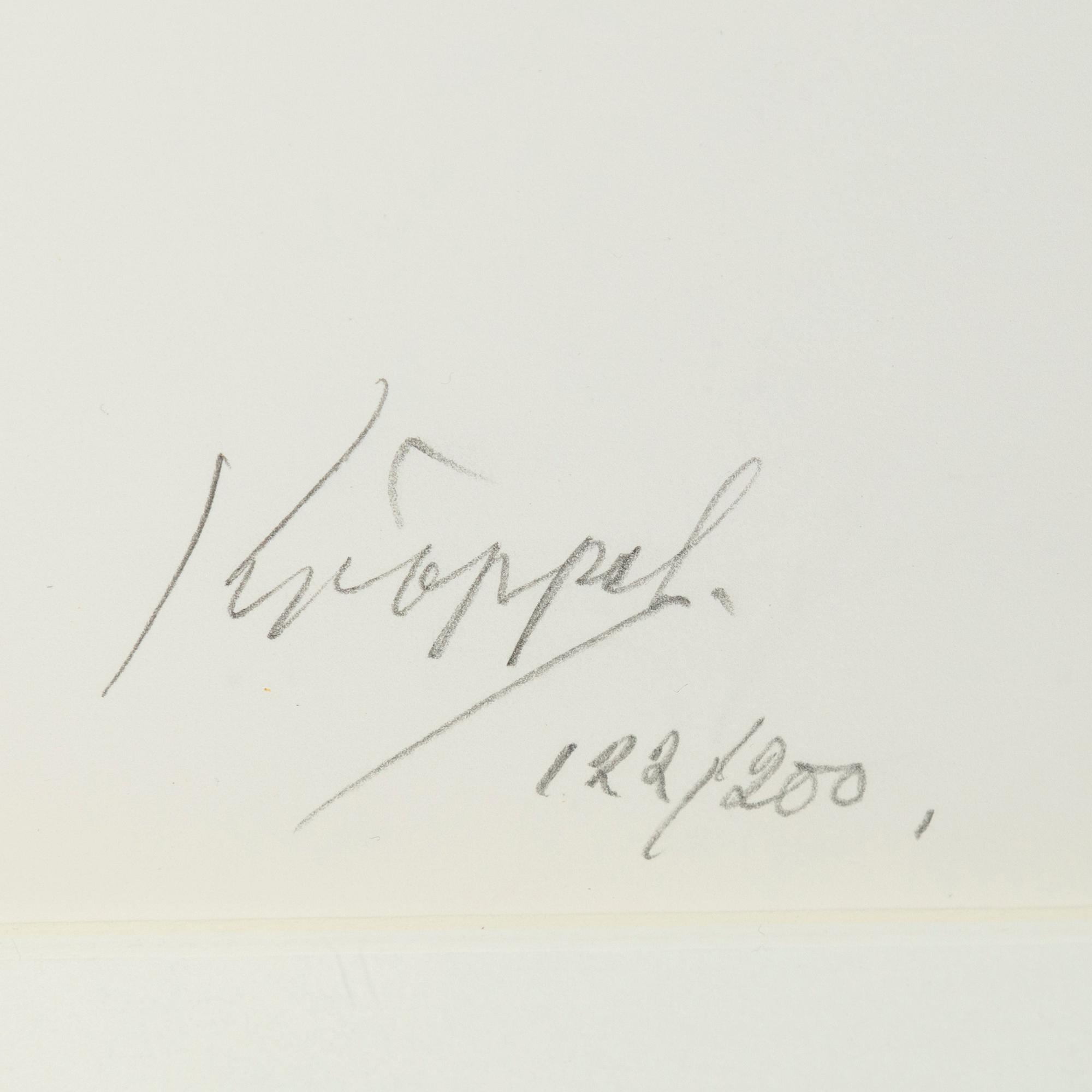 Arvid Knöppel, lithograph, signed and numbered 122/200.
