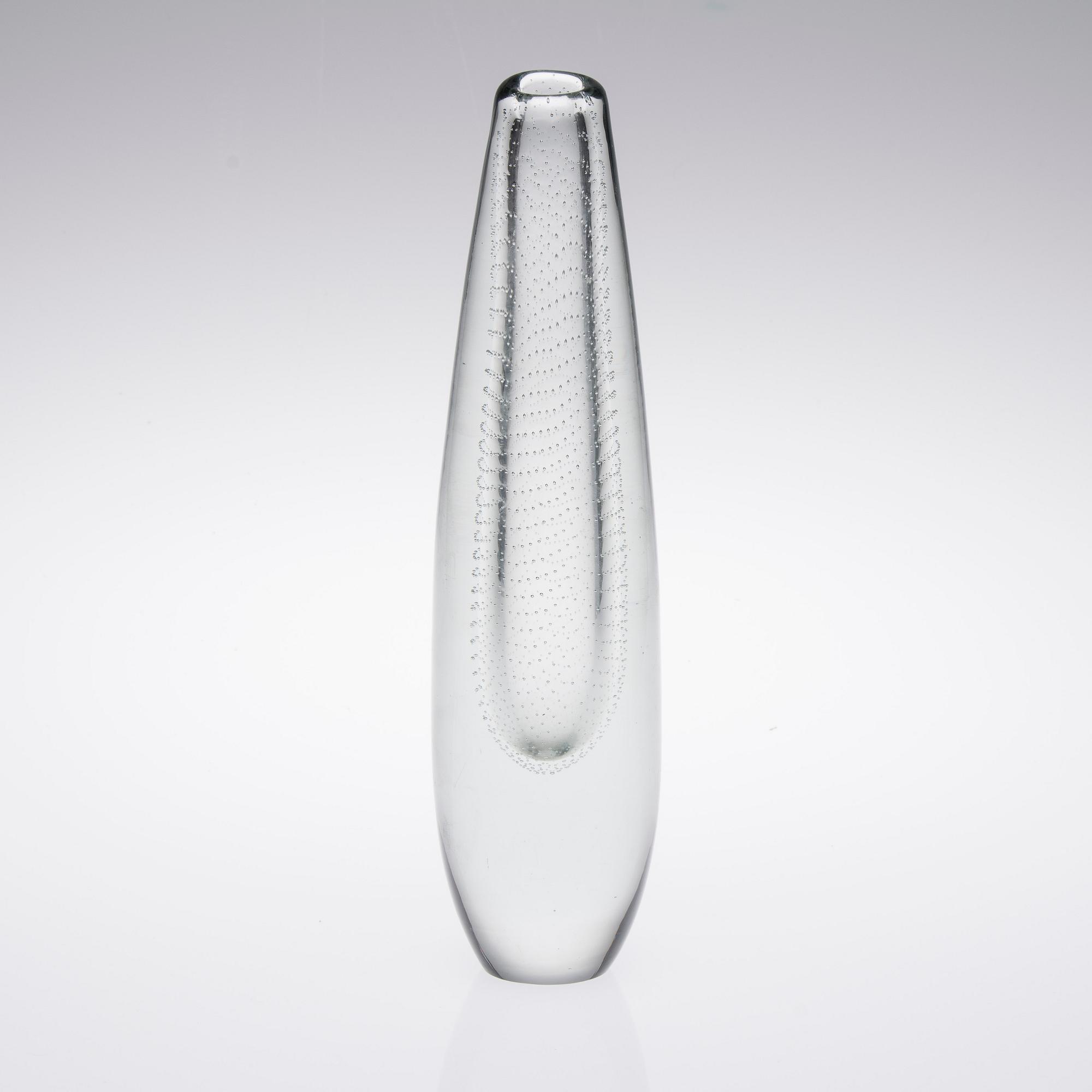 VAS, glas, signerad Gunnel Nyman Nuutajärvi Notsjö -56.