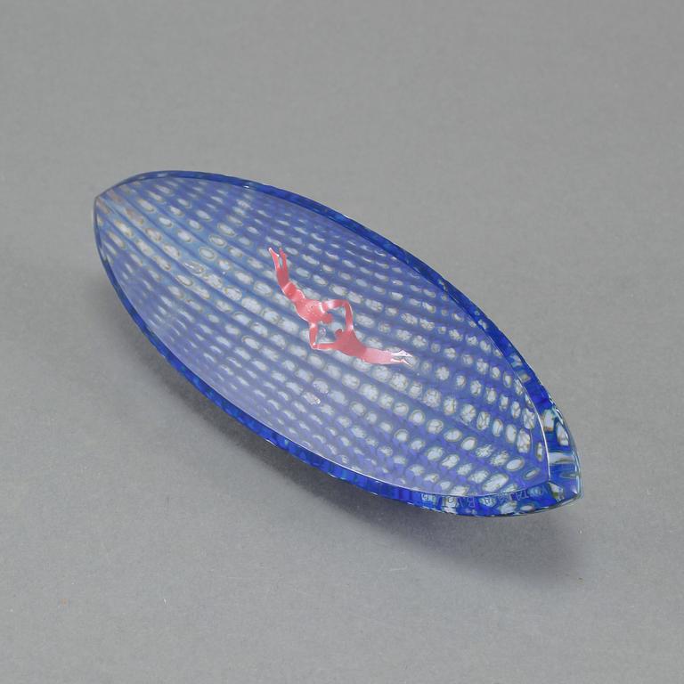 Skulptur, glas, Bertil Vallien, Kosta Boda, signerad, sent 1900-tal.