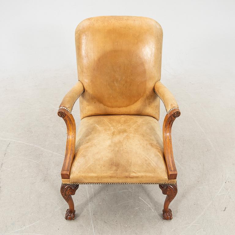 Armchair/desk chair Queen Anne style mid-20th century/second half.