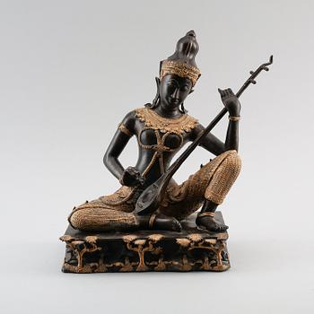 SKULPTUR, brons, möjligen Thailand, 1900-talets första hälft.