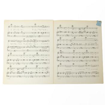 Beach Boys, "Here Comes The Night", signed sheet music, Almo Publications, USA.