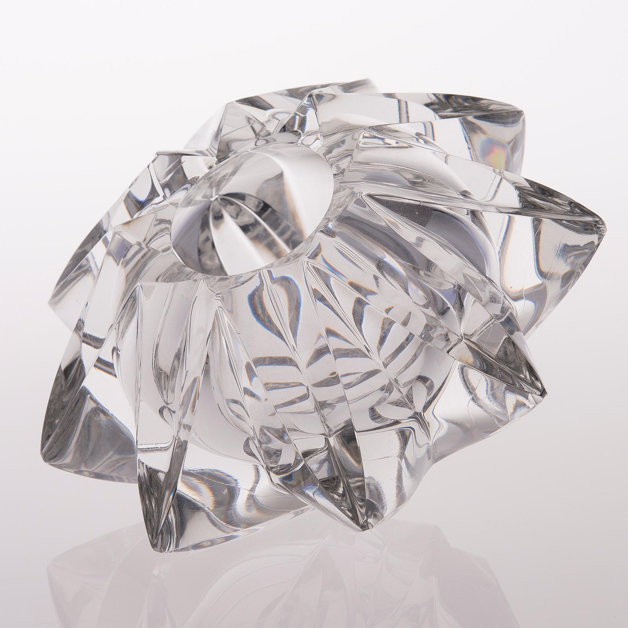 AIMO OKKOLIN, MALJAKKO, lasia, "Tähti" 6575, signeerattu Aimo Okkolin Riihimäen Lasi Oy.