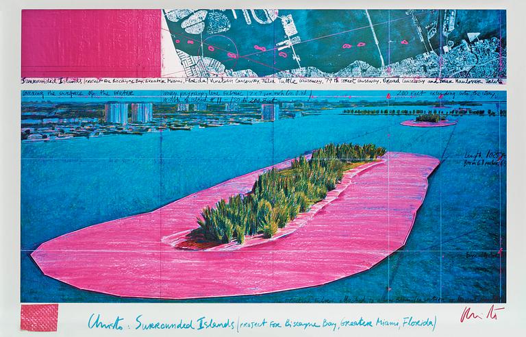 Christo & Jeanne-Claude, "Surrounded Islands, Biscayne Bay, Miami, Florida".