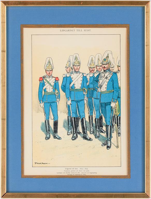 EINAR VON STROKIRCH, efter, 5 st, litografiska tryck, 1910-tal.