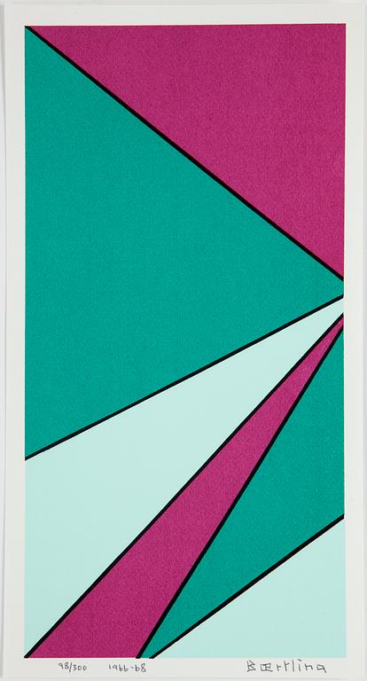 OLLE BAERTLING, "Xo", 1967, serigrafi, numrerad 98/300, dat. 1952-68.