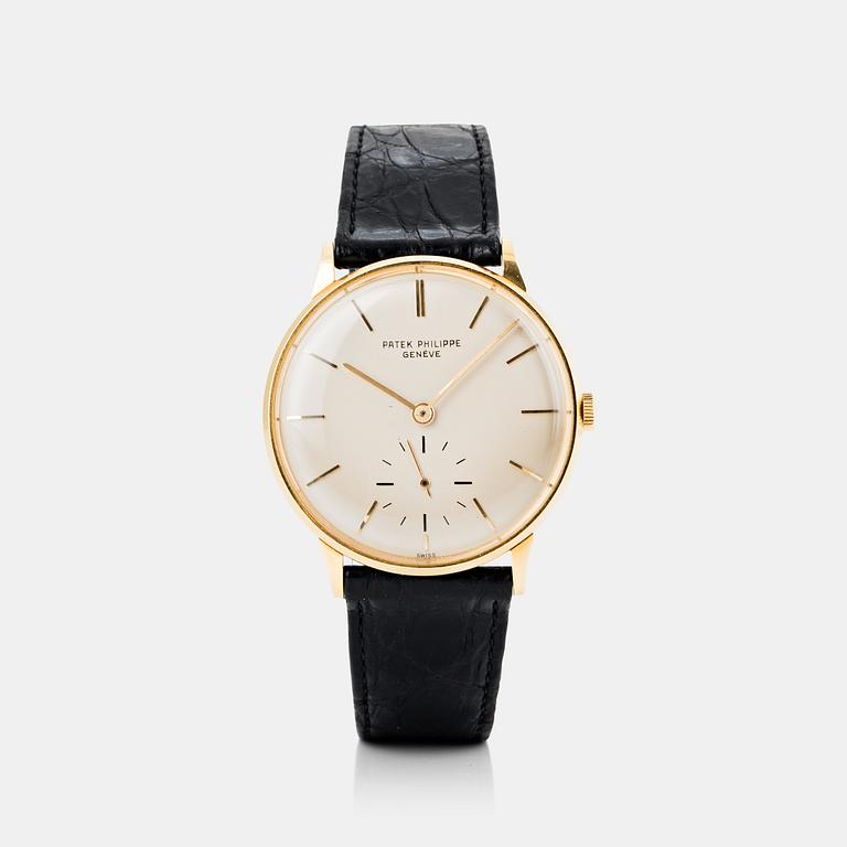 PATEK PHILIPPE, Calatrava, wristwatch, 34 mm.