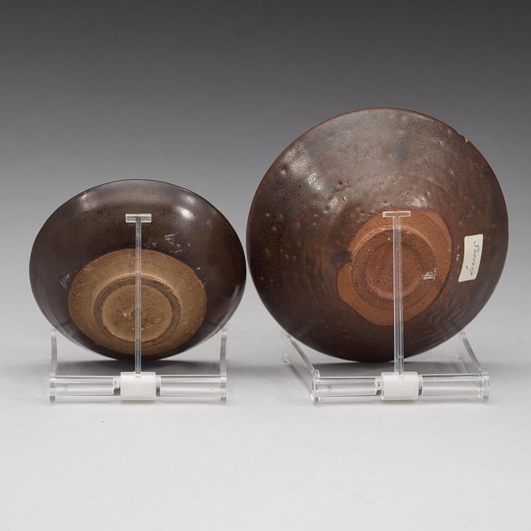 Two brown glazed bowls, Song dynasty (960-1279).