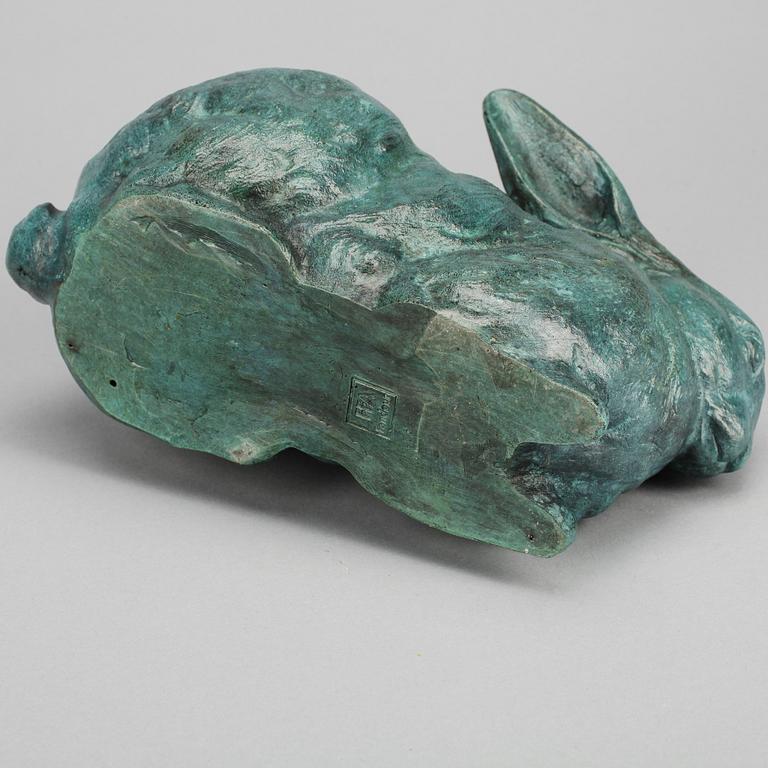 SKULPTUR, grönpatinerad brons, gjutarstämpel FFA Fondeur, 1900-tal.