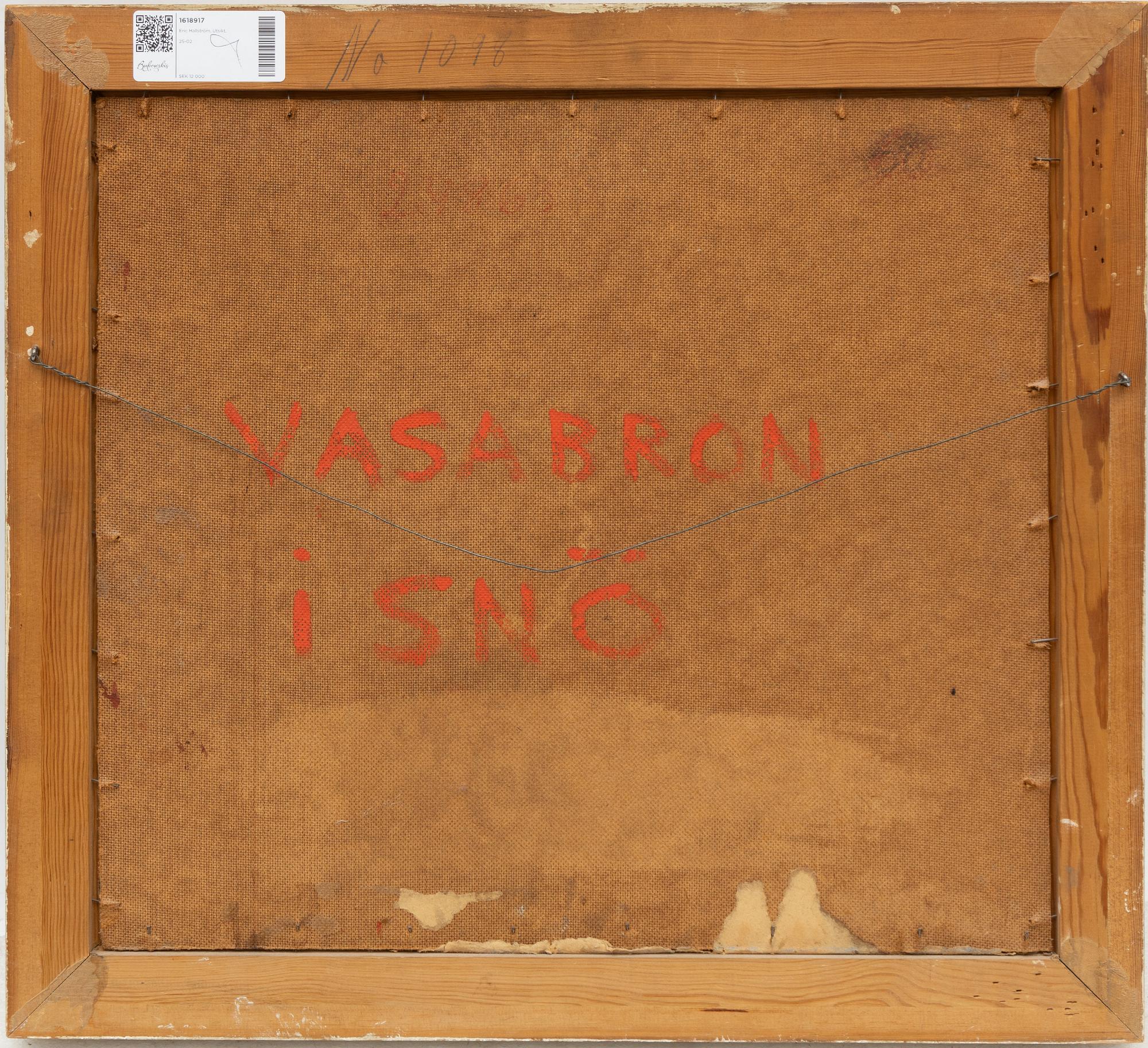 Eric Hallström, "Vasabron i snö".