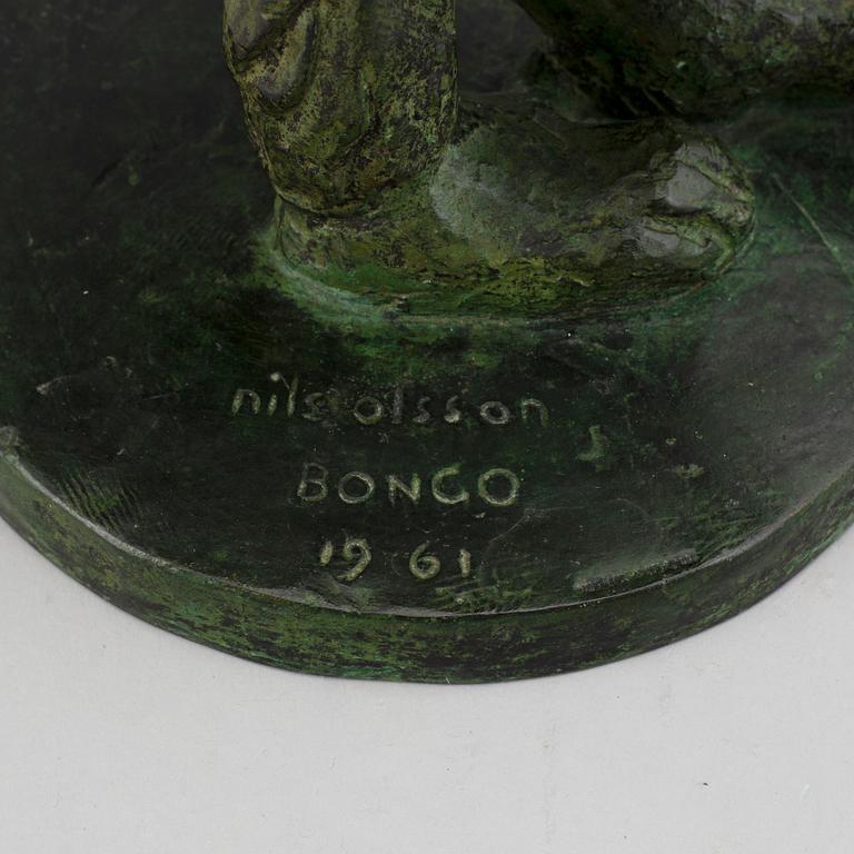 NILS OLSSON, skulptur. Brons. Signerad. Daterad. H:22.