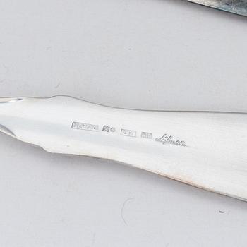 Eric Löfman, bestickservis, 38 delar, silver, modell "Uppsala", MEMA, bl.a. Eskilstuna 2003.