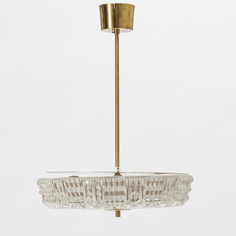 Carl Fagerlund, a glass ceiling light, Orrefors, second half of the 20th Century.