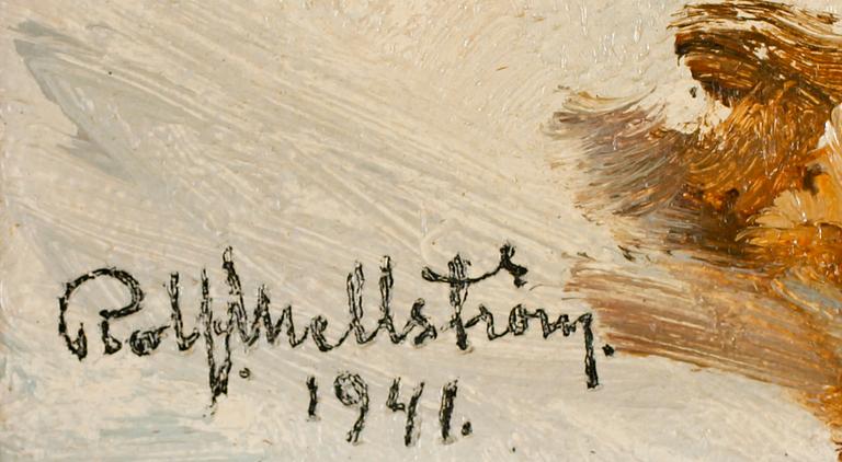 ROLF MELLSTRÖM, olja på pannå, signerad 1941.